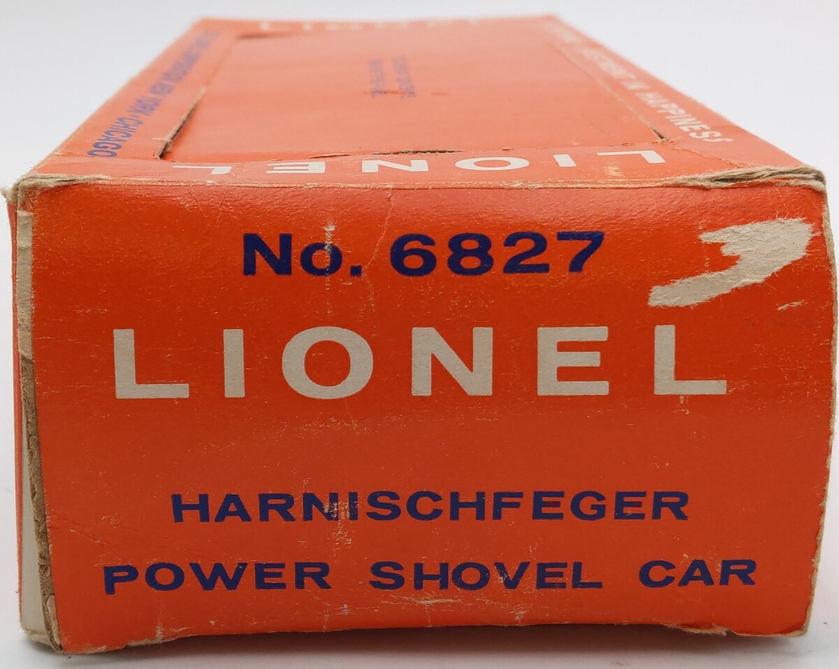 Lionel 6827 Vintage O Flatcar w/ Empty Power Shovel Box VG/Box