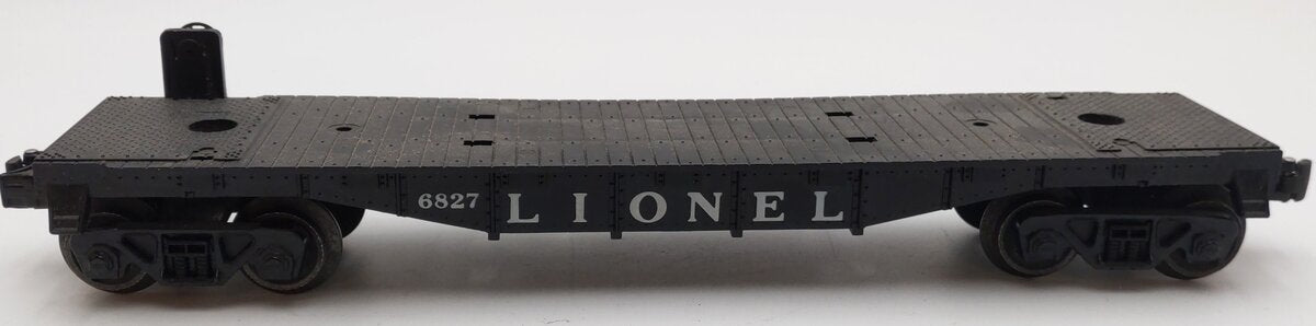 Lionel 6827 Vintage O Flatcar w/ Empty Power Shovel Box VG/Box
