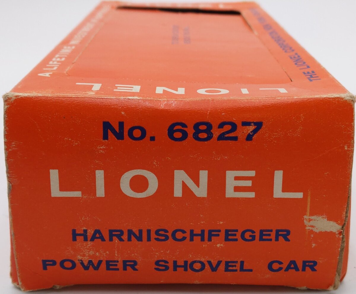 Lionel 6827 Vintage O Flatcar w/ Empty Power Shovel Box VG/Box