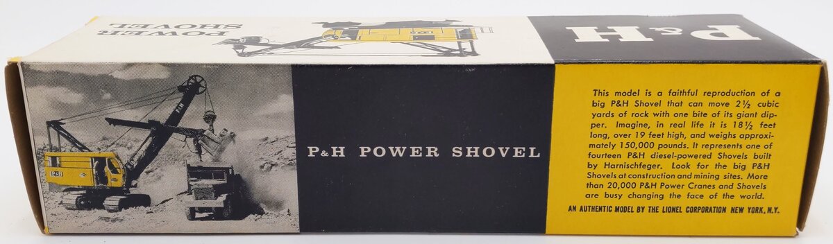 Lionel 6827 Vintage O Flatcar w/ Empty Power Shovel Box VG/Box