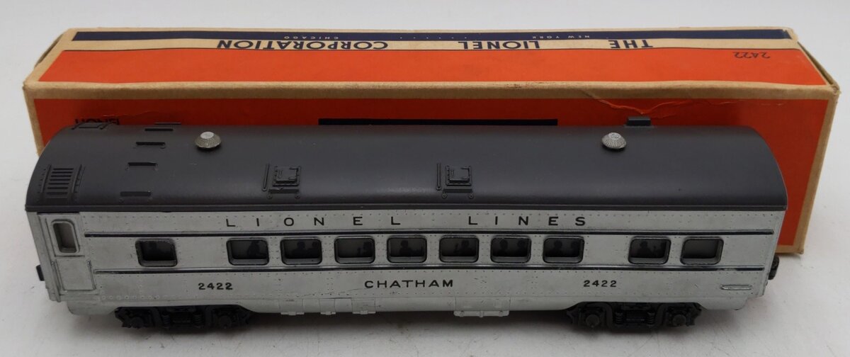 Lionel 2422 O Vintage Lionel Lines Chatham Lighted Pullman Car #2422 VG/Box