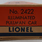 Lionel 2422 O Vintage Lionel Lines Chatham Lighted Pullman Car #2422 VG/Box