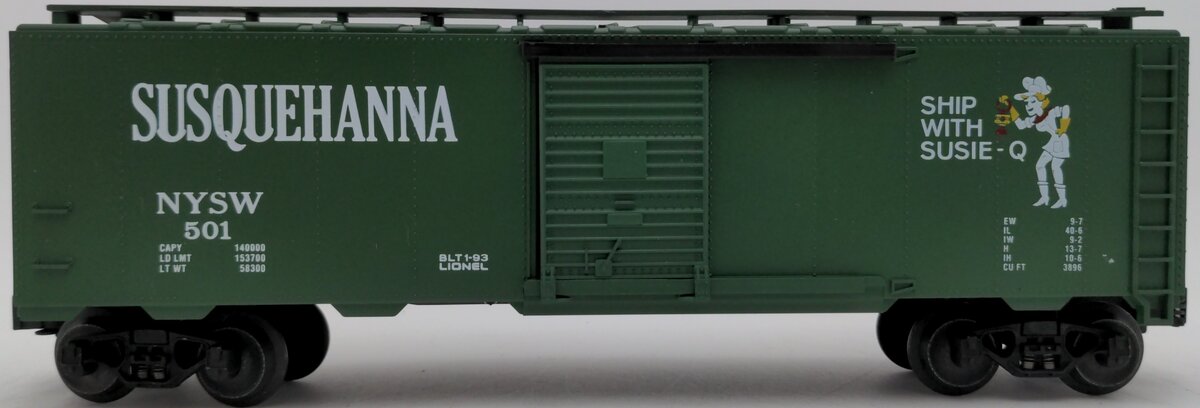 Lionel 6-17213 O Gauge Susquehanna Single-Door Boxcar #501 EX/Box