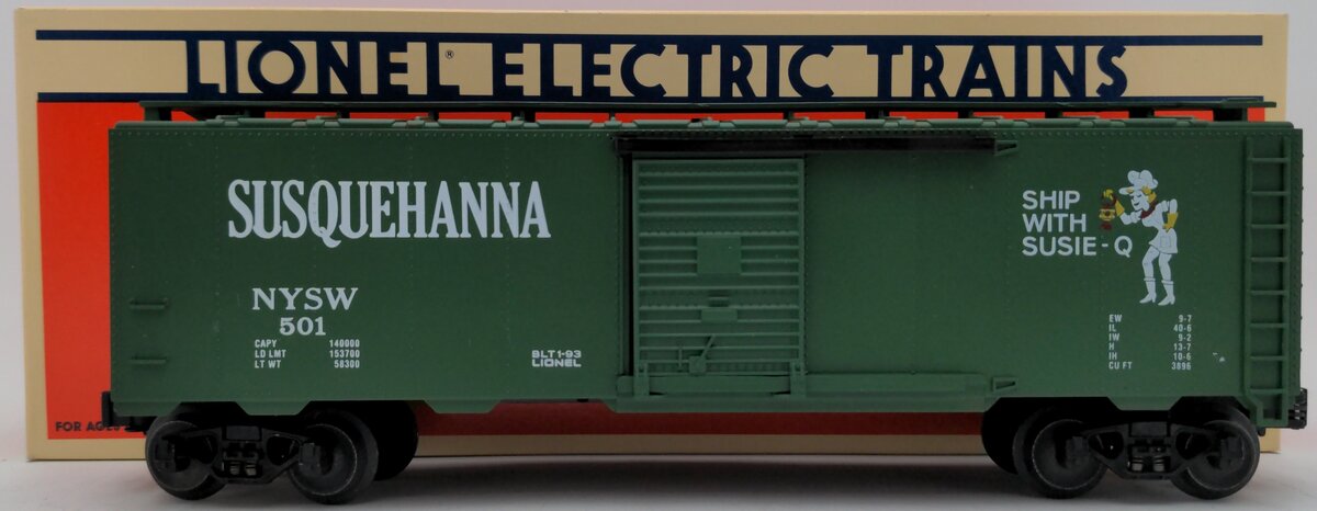 Lionel 6-17213 O Gauge Susquehanna Single-Door Boxcar #501 EX/Box