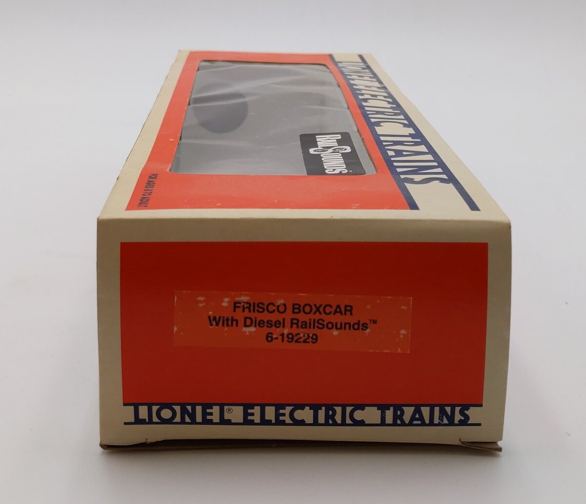 Lionel 6-19229 O Gauge Frisco Boxcar with Diesel Railsounds NIB