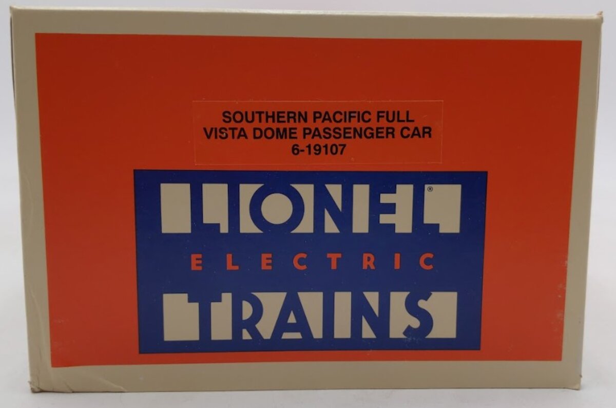 Lionel 6-19107 O Gauge Southern Pacific Daylight Full Vista Dome Passenger Car LN/Box