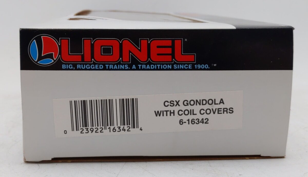 Lionel 6-16342 O Gauge CSX Gondola with Coil Covers EX/Box