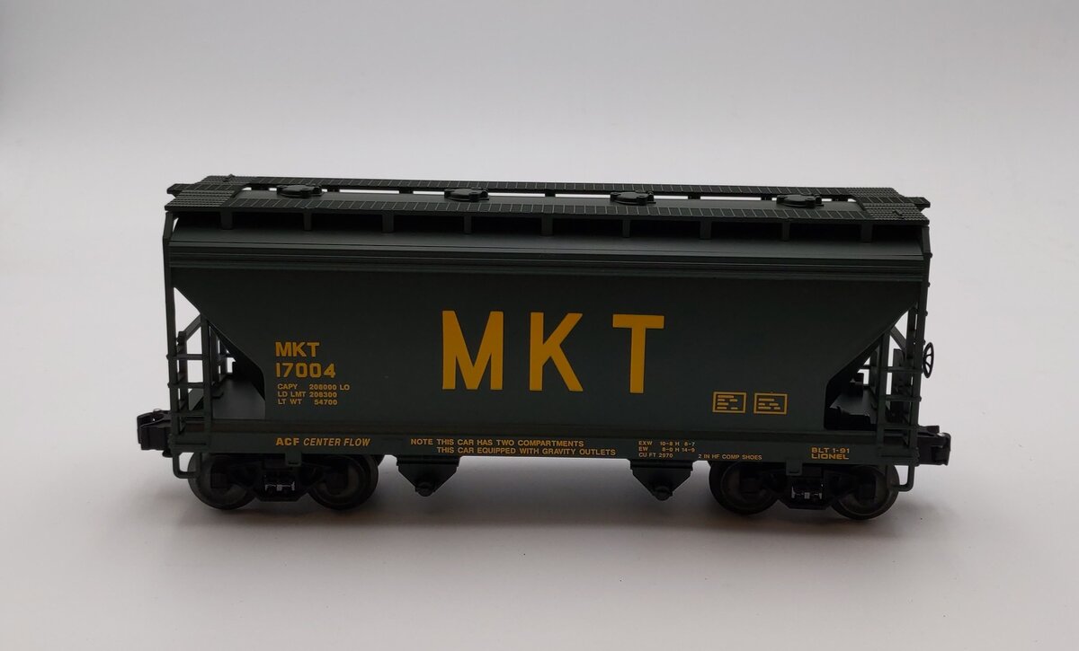 Lionel 6-17004 O Gauge MKT Centerflow 2-Bay Covered Hopper MT/Box