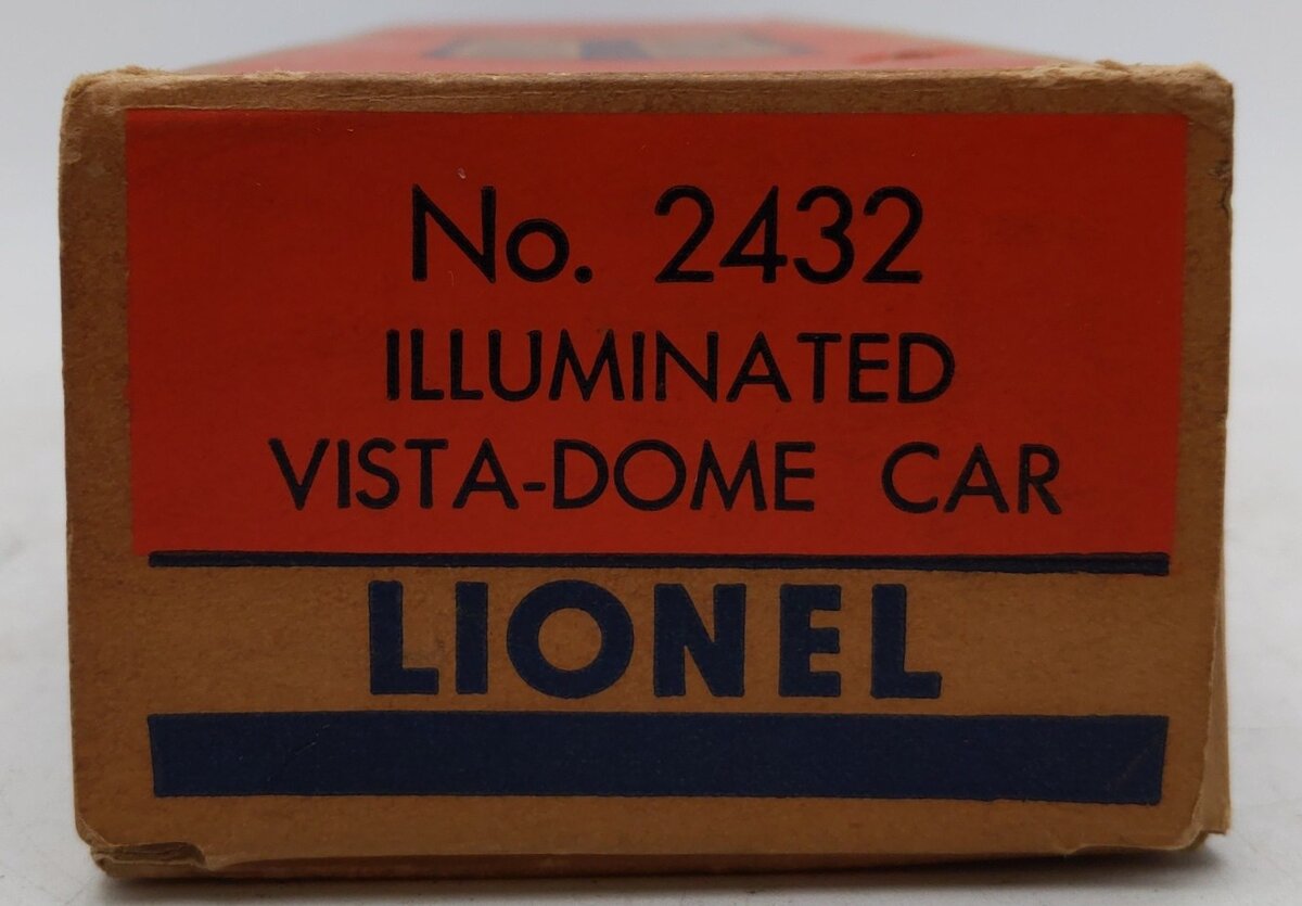 Lionel 2432 Vintage O Lionel Lines Clifton Illuminated Vista Dome Car VG/Box