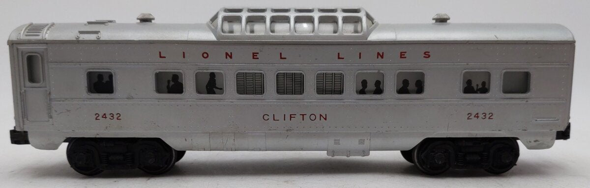 Lionel 2432 Vintage O Lionel Lines Clifton Illuminated Vista Dome Car VG/Box