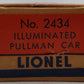 Lionel 2434 Vintage O Lionel Lines Illuminated Newark Passenger Car VG/Box