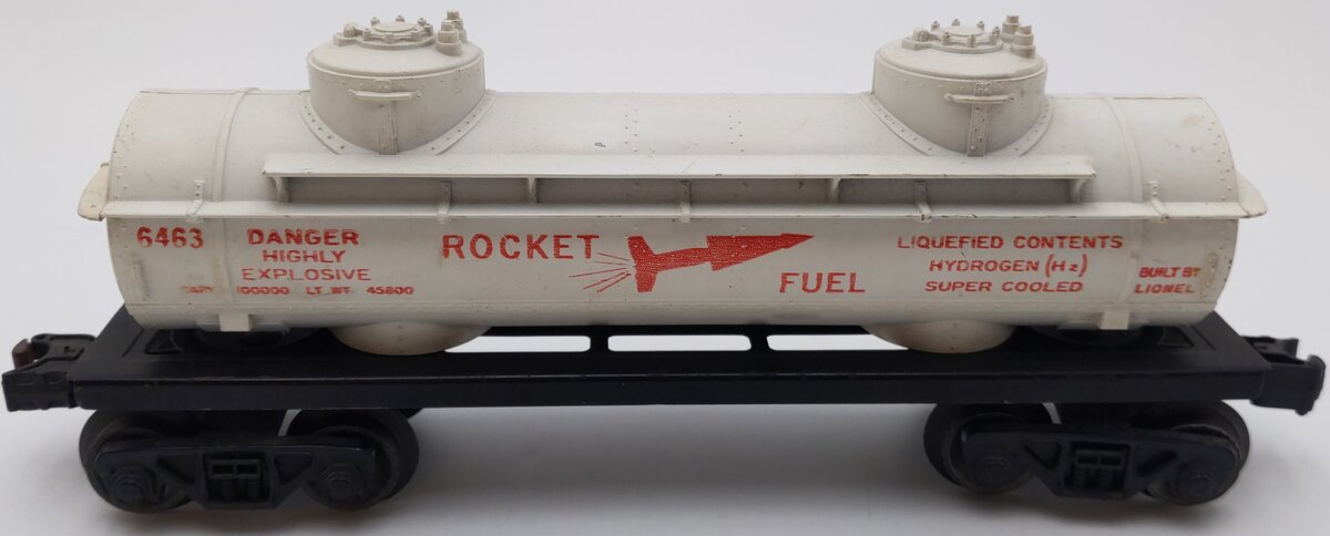 Lionel 6463 Vintage O Rocket Fuel Double Dome Tank Car VG