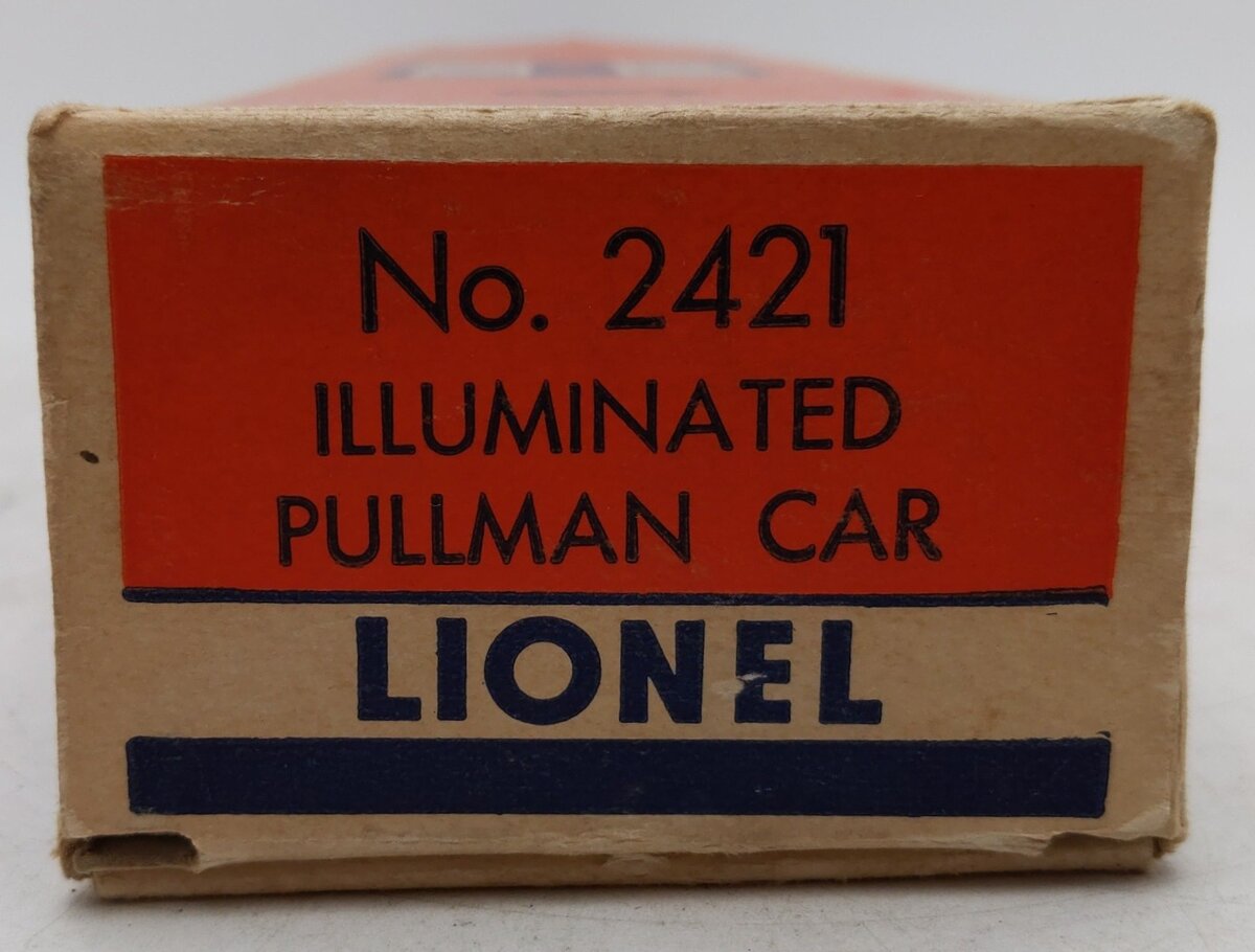 Lionel 2421 O Vintage Lionel Lines Maplewood Lighted Pullman Car #2421 VG/Box