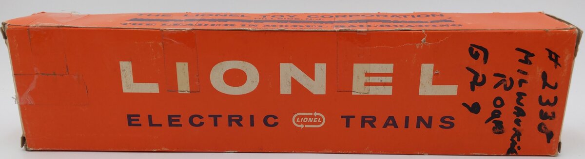 Lionel 2522 Vintage O President Harrison Gold Strip Aluminum Vista Dome Car VG/Box