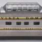 Lionel 2522 Vintage O President Harrison Gold Strip Aluminum Vista Dome Car VG/Box