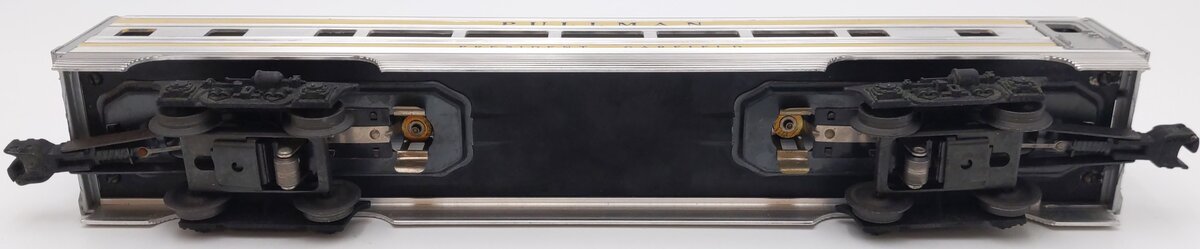 Lionel 2523 Vintage O President Garfield Gold Stripe Aluminum Pullman Car VG/Box