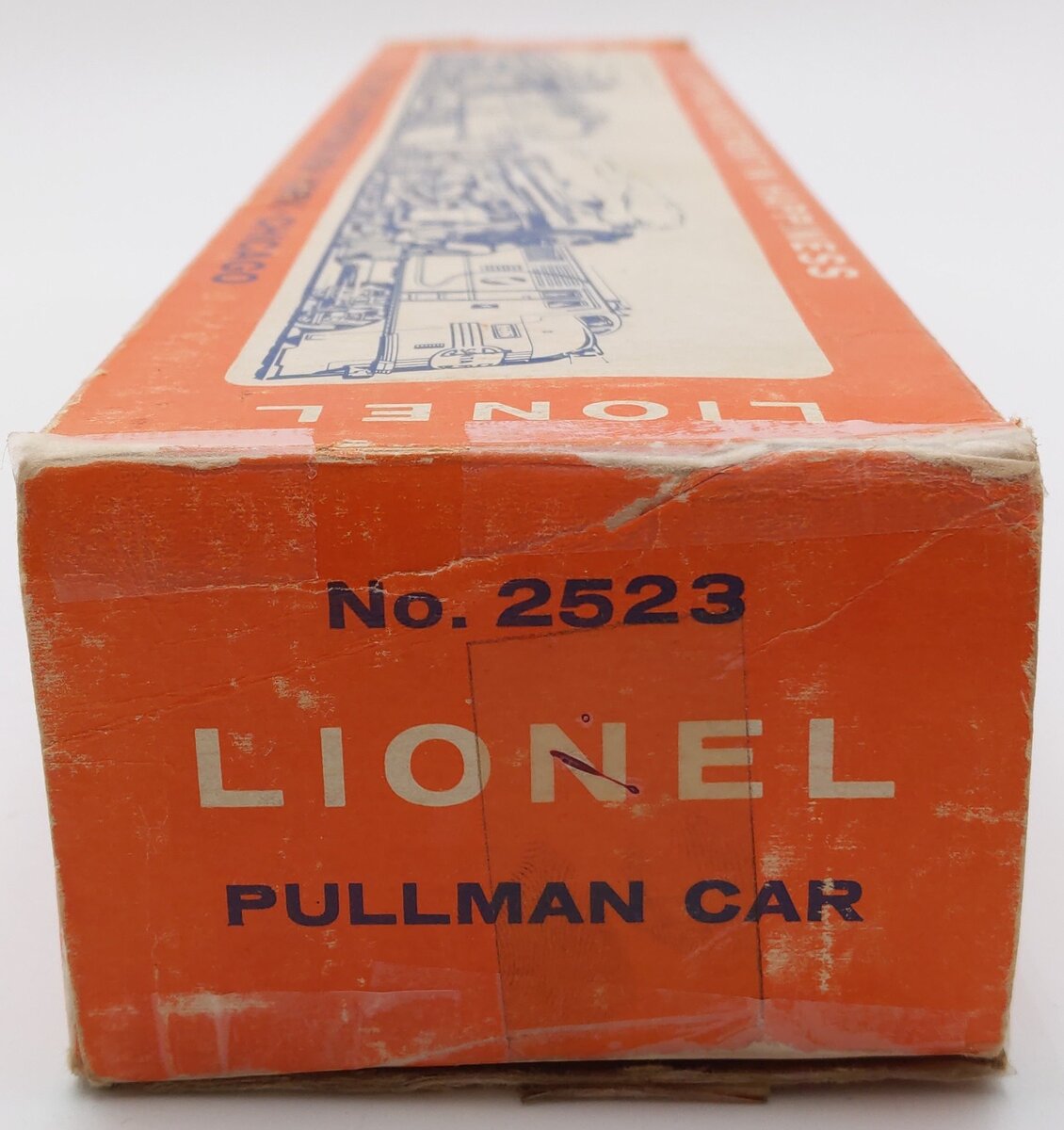 Lionel 2523 Vintage O President Garfield Gold Stripe Aluminum Pullman Car VG/Box
