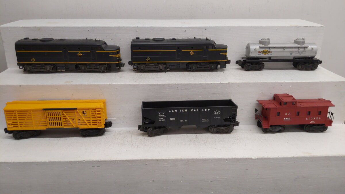 Lionel 1467W Vintage O 2032 Erie Diesel Freight Set w/ 6456 6656 6465 6357-25 VG/Box