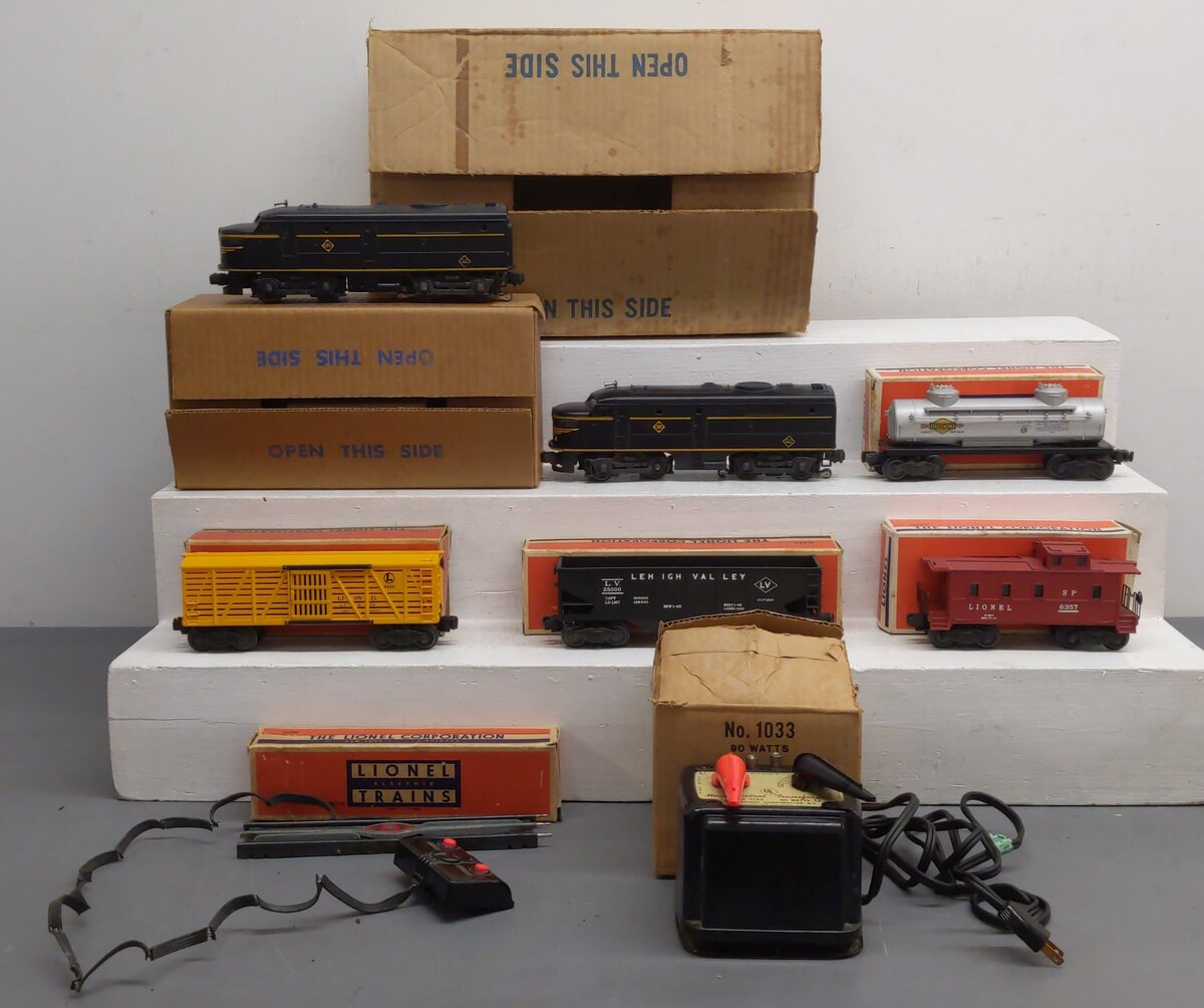 Lionel 1467W Vintage O 2032 Erie Diesel Freight Set w/ 6456 6656 6465 6357-25 VG/Box