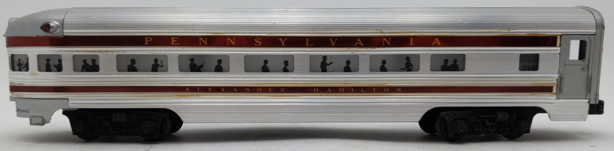 Lionel 2541 Vintage O Pennsylvania Alexander Hamilton Aluminum Observation Car VG
