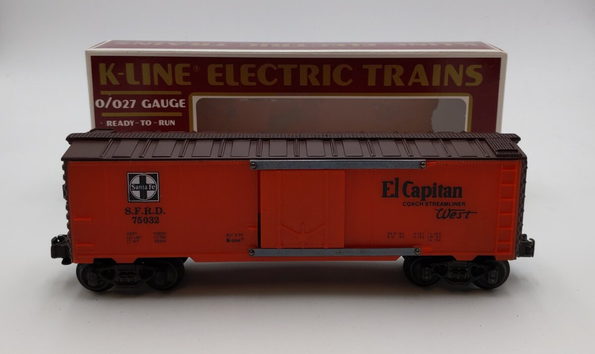 K-Line K75032 O Gauge Santa Fe Map Reefer Car NIB