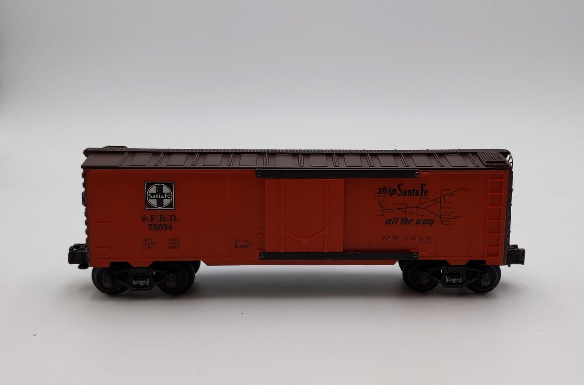K-Line K75034 Santa Fe Chief #4 Map Series, Reefer NIB
