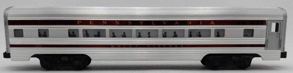 Lionel 2544 Vintage O Pennsylvania Molly Pitcher Aluminum Pullman Car VG