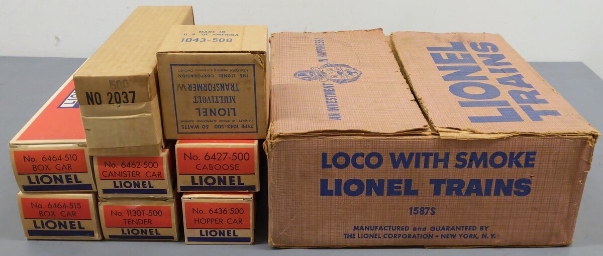Lionel 1587S Vintage O Girls'' Train Set w/Original Set Box & Transformer - Extr VG/Box