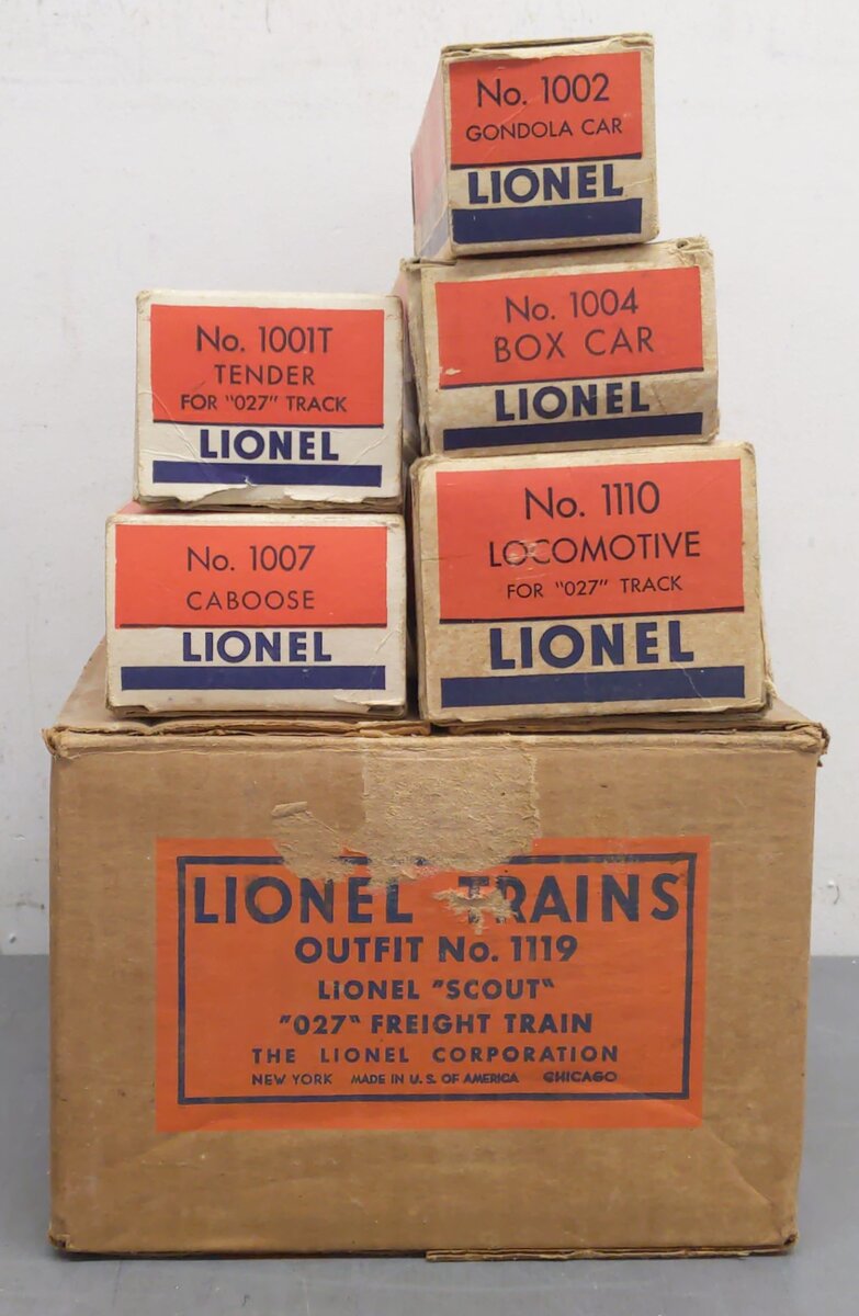 Lionel 1119 Vintage O 1951 Scout Freight Set VG/Box
