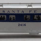 Lionel O Gauge 2416 Santa Fe Observation Car VG/Box