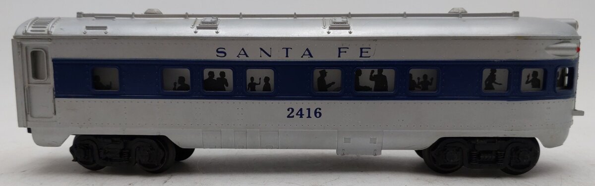 Lionel O Gauge 2416 Santa Fe Observation Car VG/Box