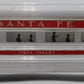 Lionel 2561 Vintage O Santa Fe Vista Valley Red Stripe Aluminum Observation Car VG