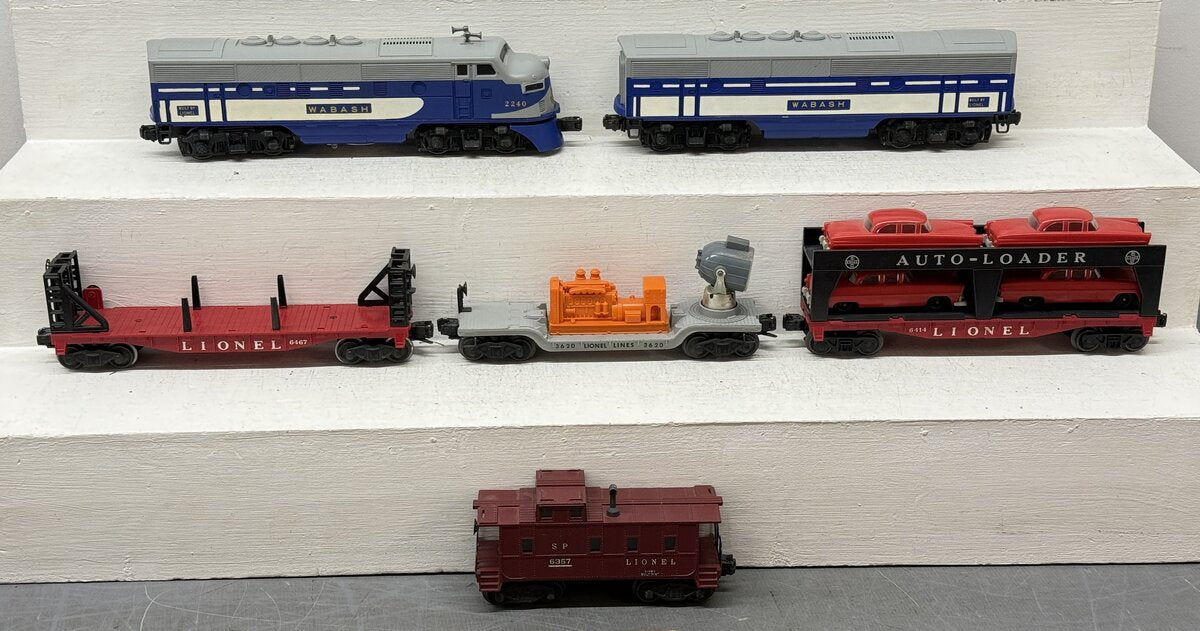 Lionel 1563W Vintage O Wabash 2240P/C AB Freight Set w/6467,3620,6414,6357 LN/Box