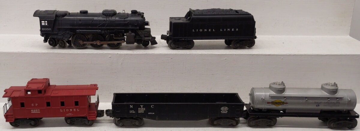 Lionel 1463W Vintage O 2036 Freight Set w/6466W, 6462, 6465, 6257 VG/Box