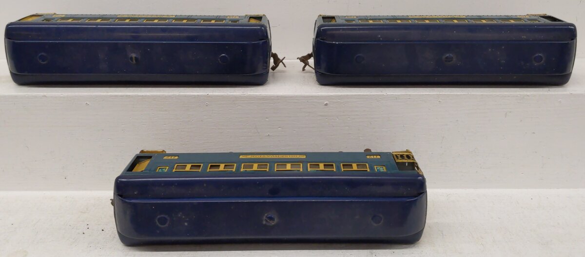 Lionel 256 O Gauge Vintage Passenger Car Set (No Engine): 710, 710 & 712 VG