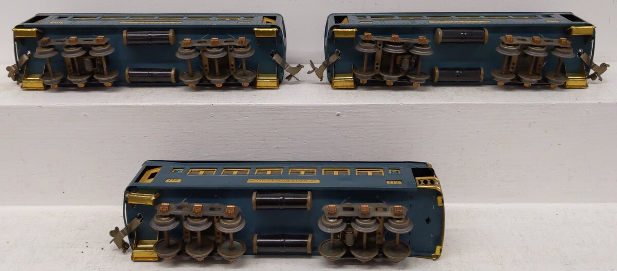 Lionel 256 O Gauge Vintage Passenger Car Set (No Engine): 710, 710 & 712 VG