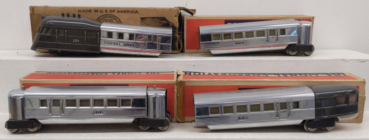 Lionel 616 Vintage O Gauge Flying Yankee Passenger Set: 616, (2) 617, & 618 VG/Box
