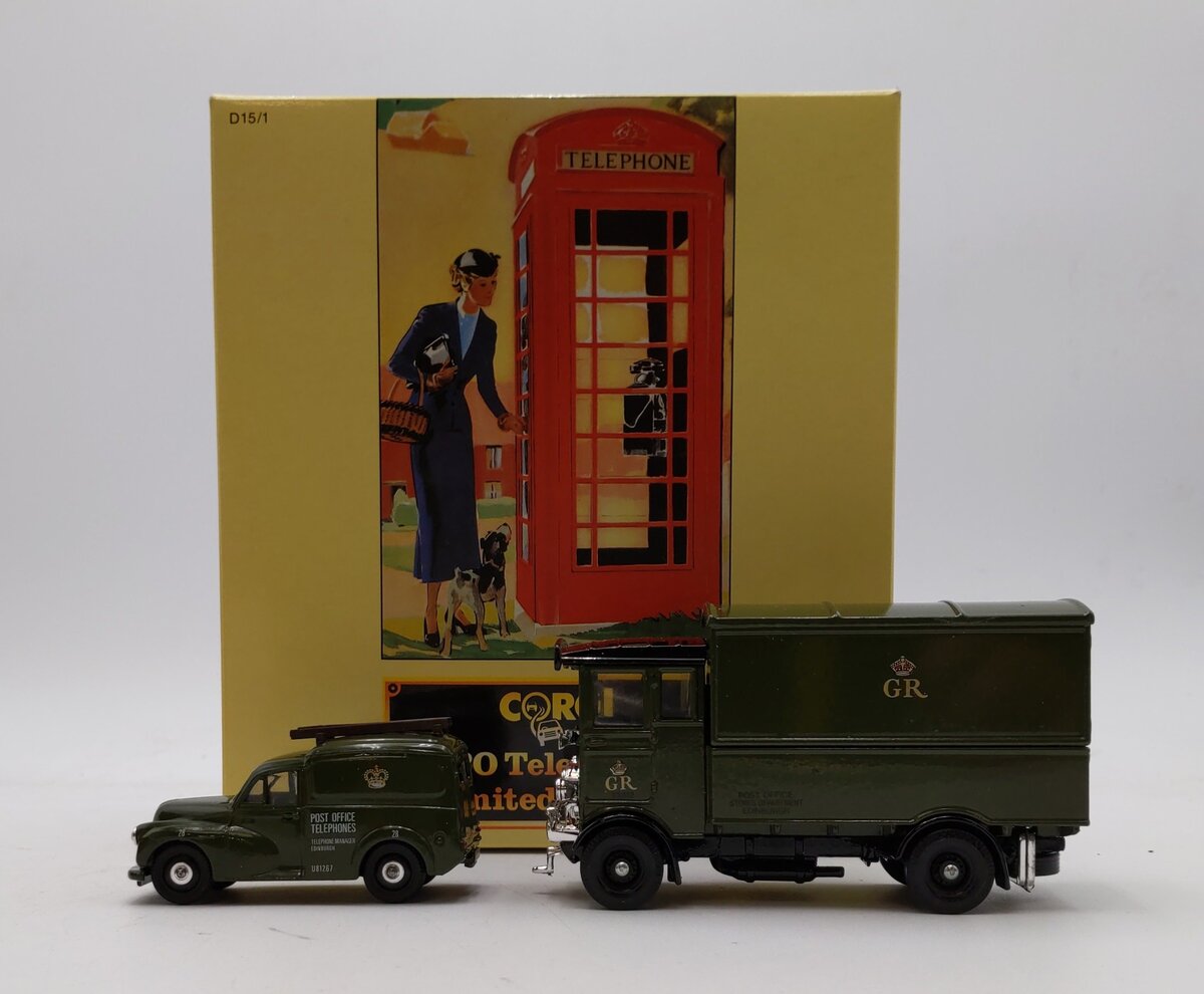 Corgi D15/1 1:50 Scale GPO Telephones Limited Ed Morris Minor & AEC Cabover Vans NIB