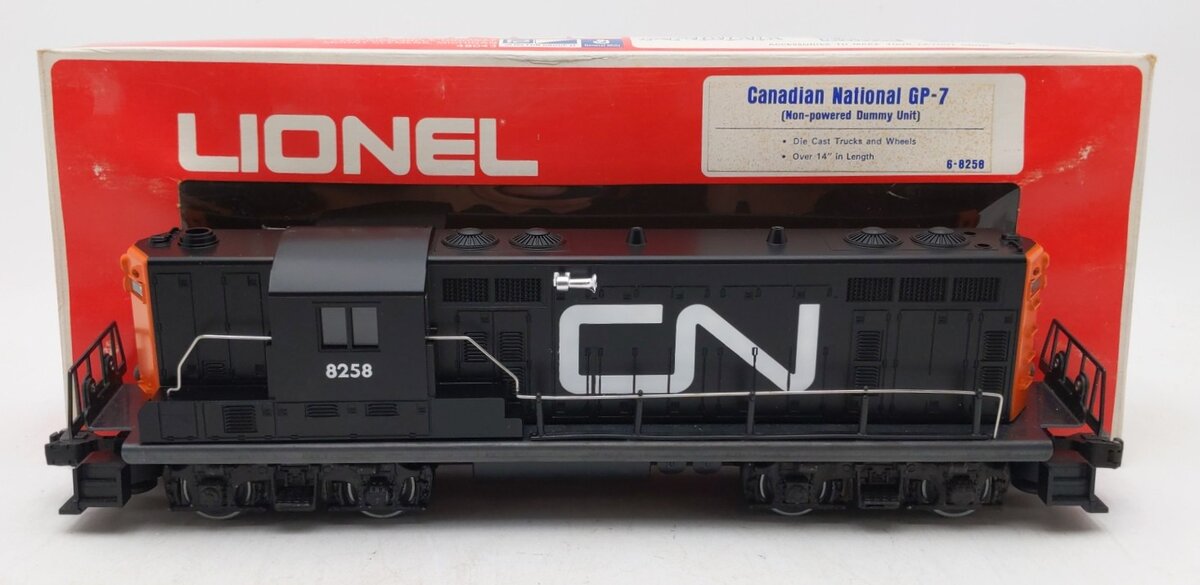 Lionel 6-8258 O Gauge Canadian National GP7 Non-Powered Diesel Locomotive LN/Box