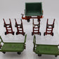 Lionel 163 Vintage O Prewar Freight Station Set: Dump Car & Hand Trucks (7) VG