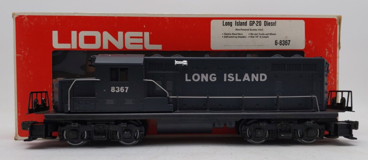 Lionel 6-8367 O Gauge Long Island GP20 Non-Powered Diesel Locomotive VG/Box