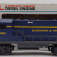 Lionel 6-8662 O Baltimore & Ohio GP-7 Powered Diesel Locomotive #8662 EX/Box