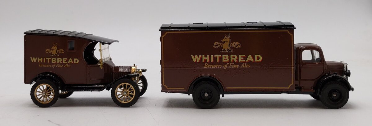 Corgi D94/1 1:50 Estd 1742 Whitbread Bedford Box Van Ford Model T Van (Set of 2) NIB