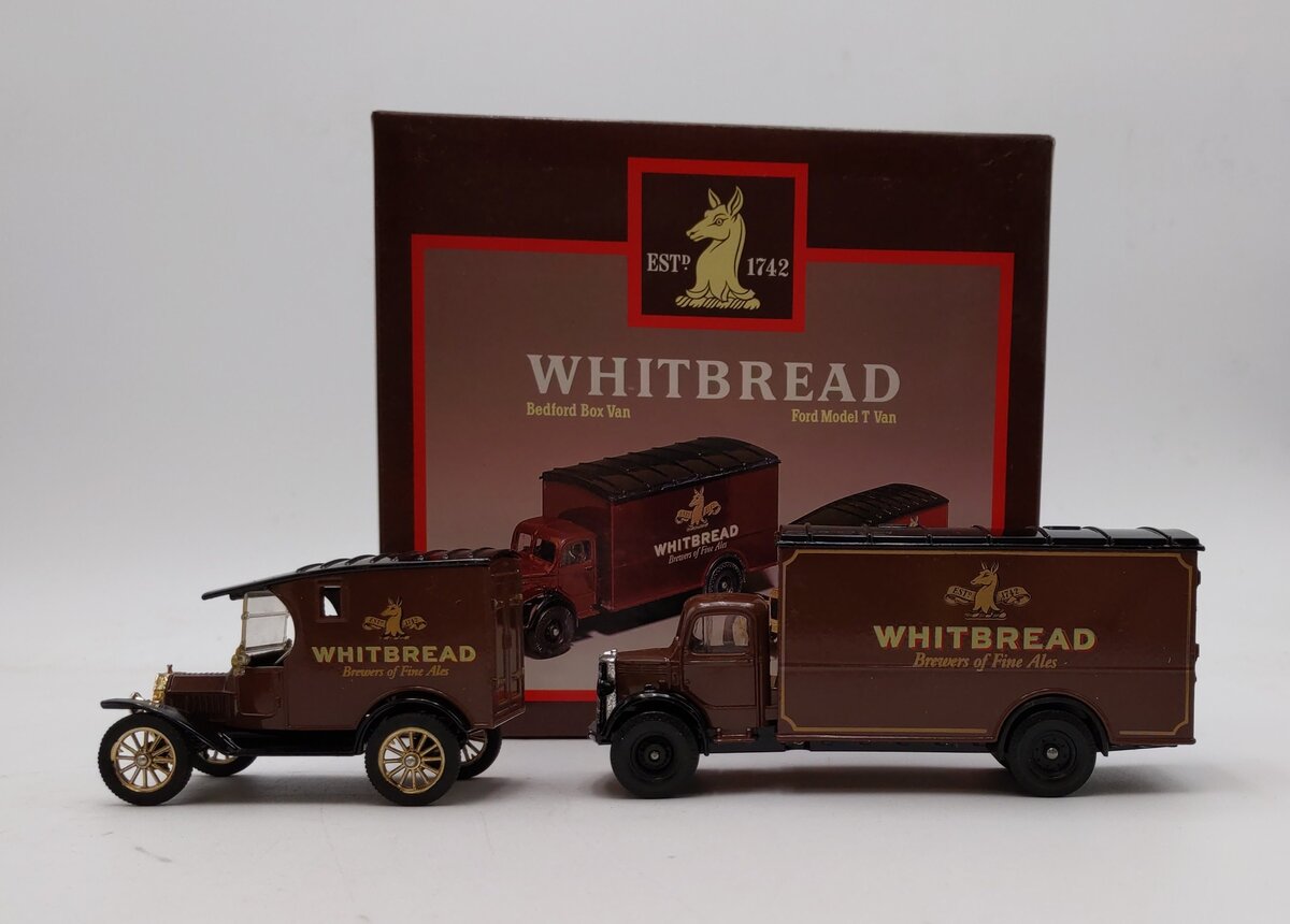 Corgi D94/1 1:50 Estd 1742 Whitbread Bedford Box Van Ford Model T Van (Set of 2) NIB