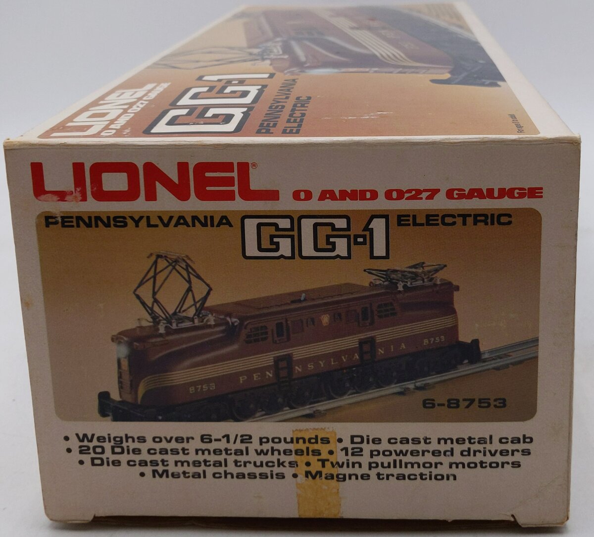 Lionel 6-8753 O Gauge Pennsylvania Railroad GG-1 Electric Locomotive #8753 EX/Box