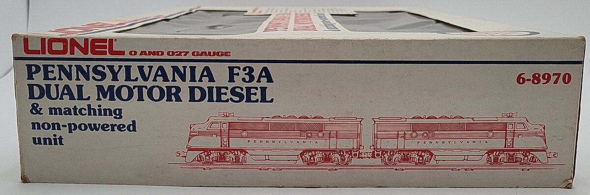 Lionel 6-8970 O Gauge Pennsylvania F3 Tuscan AA Diesel Locomotive Set EX/Box