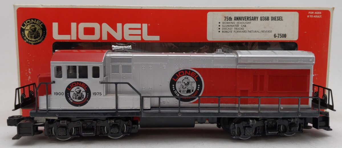Lionel 6-7500 O Gauge 75th Anniversary U36B Diesel Locomotive EX/Box