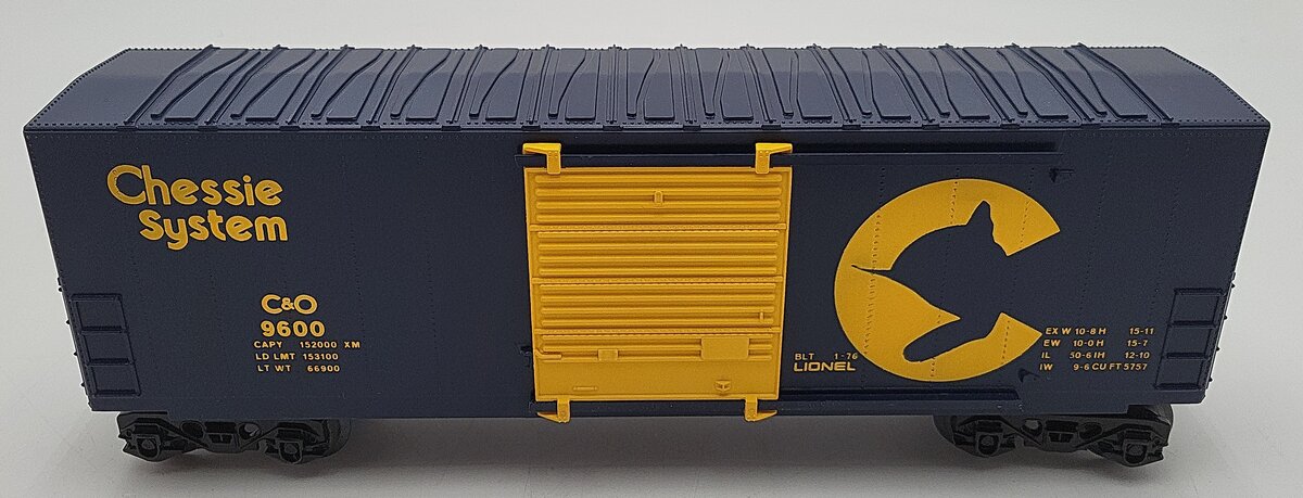 Lionel 6-9600 O Gauge Chessie Hi Cube Boxcar #9600 VG/Box