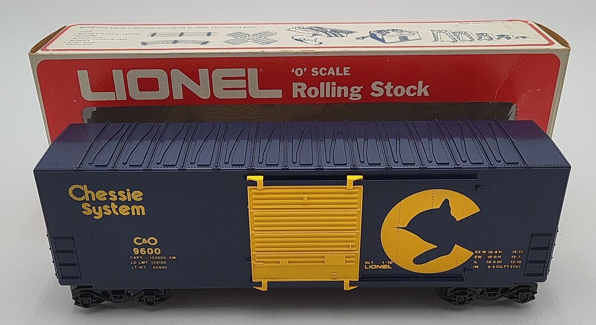 Lionel 6-9600 O Gauge Chessie Hi Cube Boxcar #9600 VG/Box