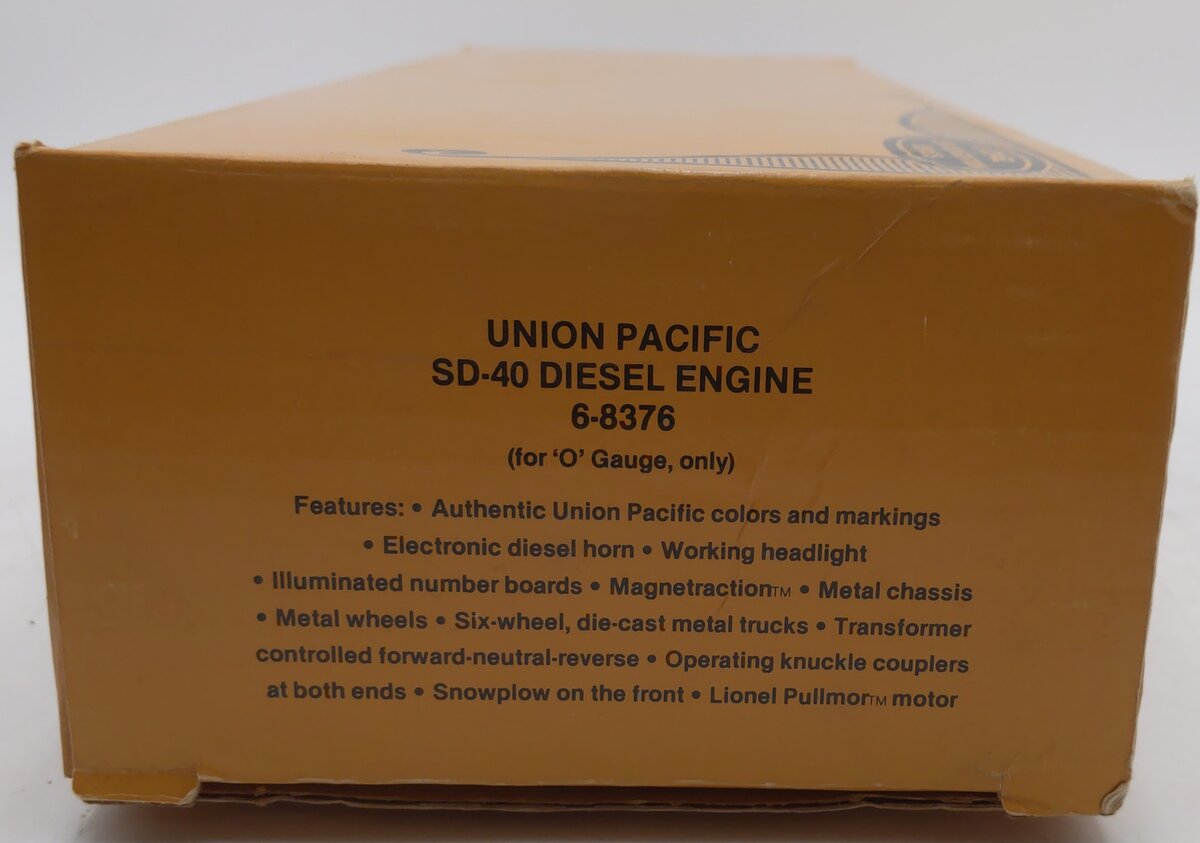 Lionel 6-8376 O Gauge Union Pacific SD40 Diesel Locomotive VG/Box
